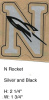 N Rocket , silver N black rocket and oultine